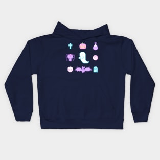 Pixelated Halloween (pastel) Kids Hoodie